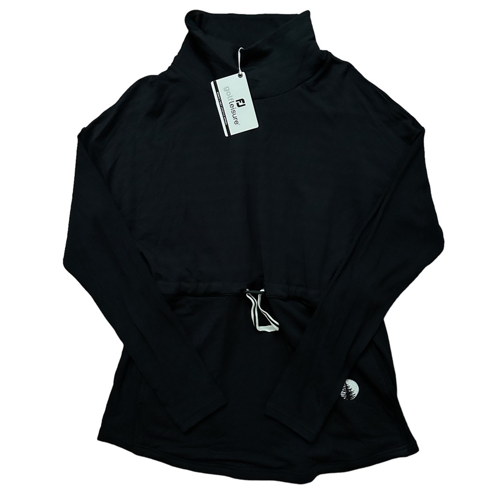 FootJoy (FJ) Black Long Sleeve Funnel Neck Pullover Hoodie